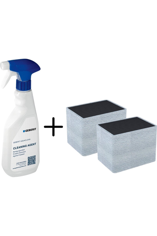 Geberit AquaClean Keramische Honingraatfilter Type 3 Voor Tuma En Mera 2 stuks + AquaClean Reinigingsmiddel 500ml